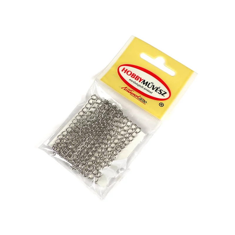 Kovová retiazka na výrobu šperkov, 2 m - rodium, 3x6 mm
