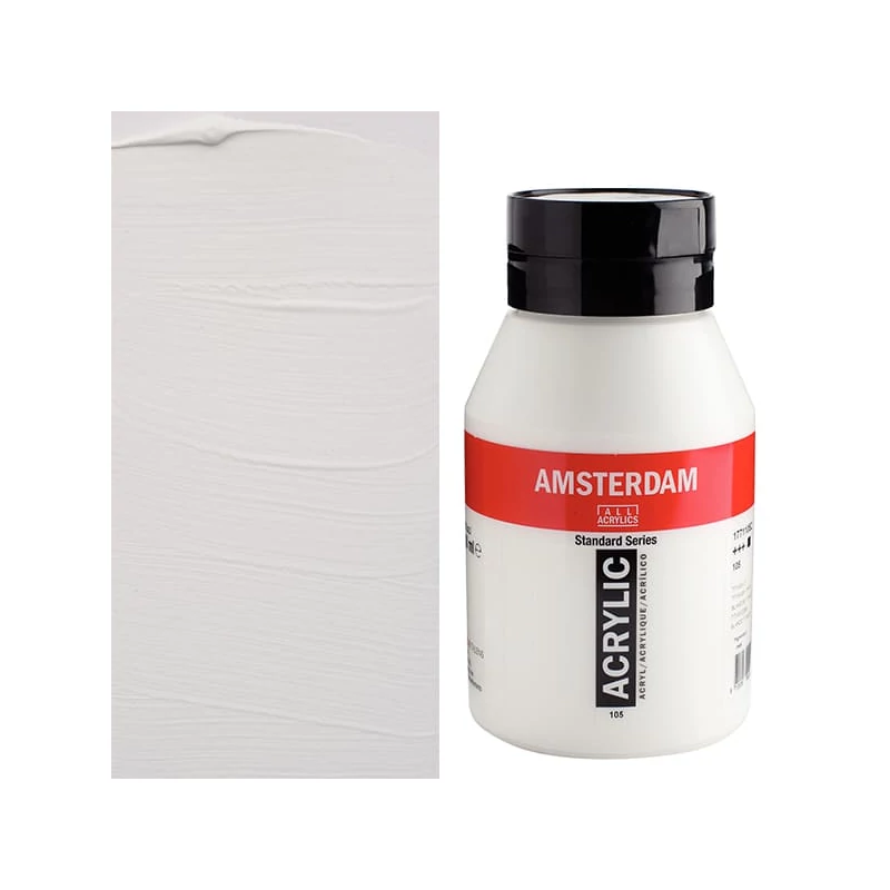Akrylová farba Talens Amsterdam, 1000 ml - 105, titanium white
