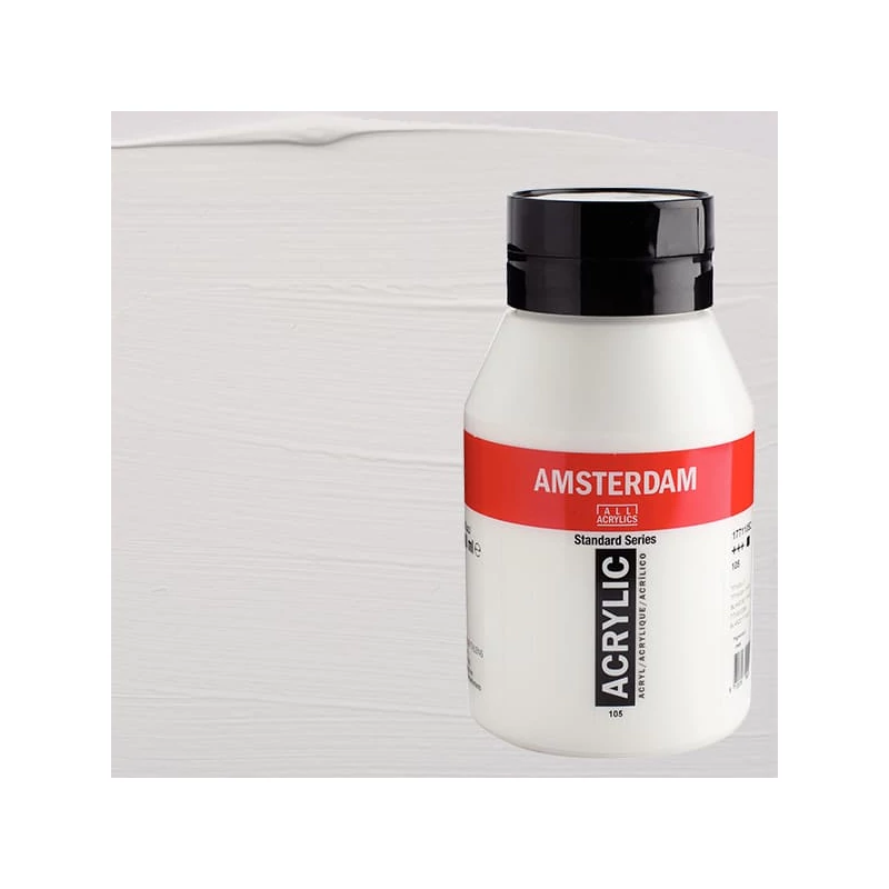 Akrylová farba Talens Amsterdam, 1000 ml - 105, titanium white