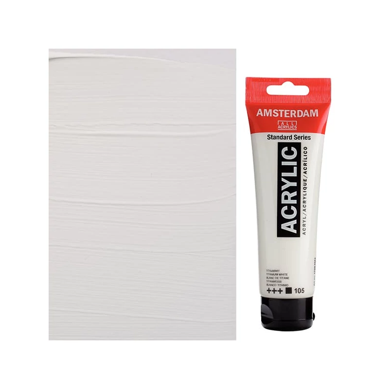 Akrylová farba Talens Amsterdam, 120 ml - 105, titanium white