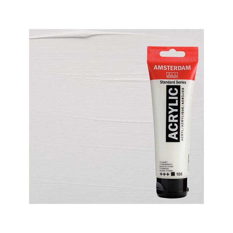 Akrylová farba Talens Amsterdam, 120 ml - 105, titanium white