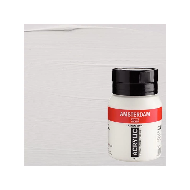 Akrylová farba Talens Amsterdam, 500 ml - 105, titanium white