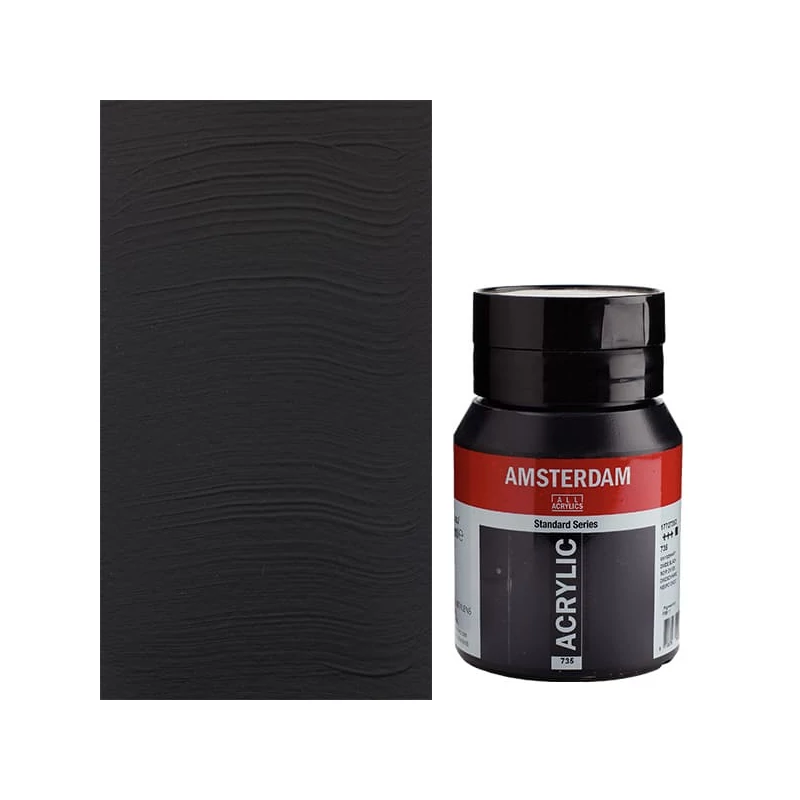 Akrylová farba Talens Amsterdam, 500 ml - 735, oxide black