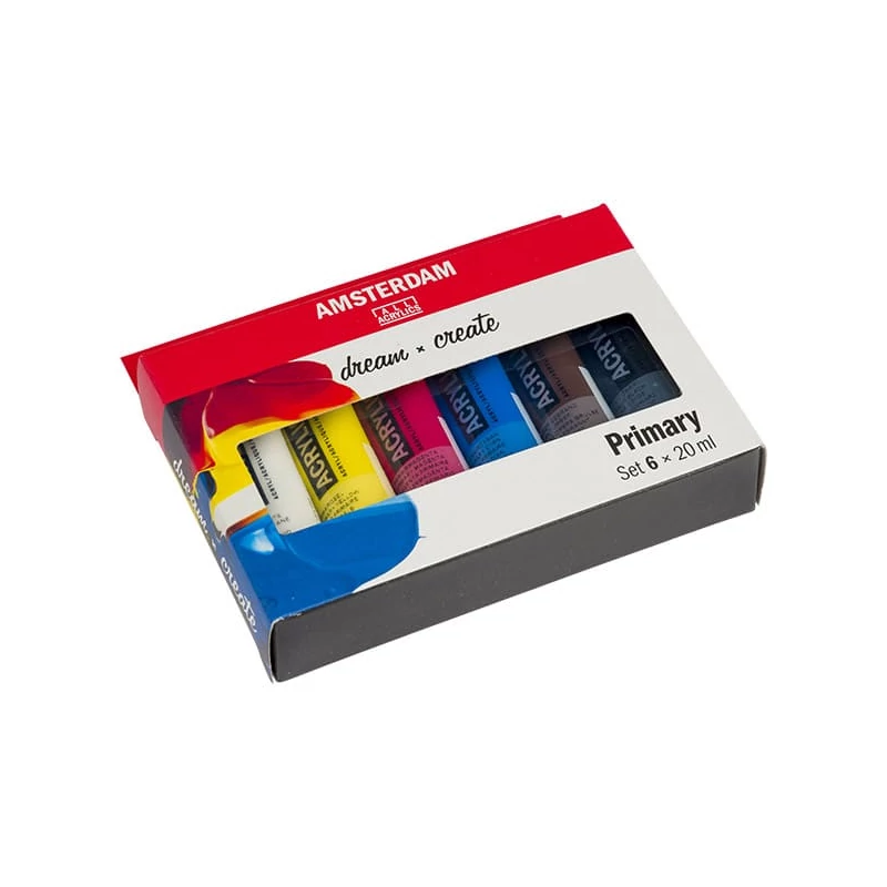 Sada akrylových farieb Talens Amsterdam - 6x20 ml, základné farby
