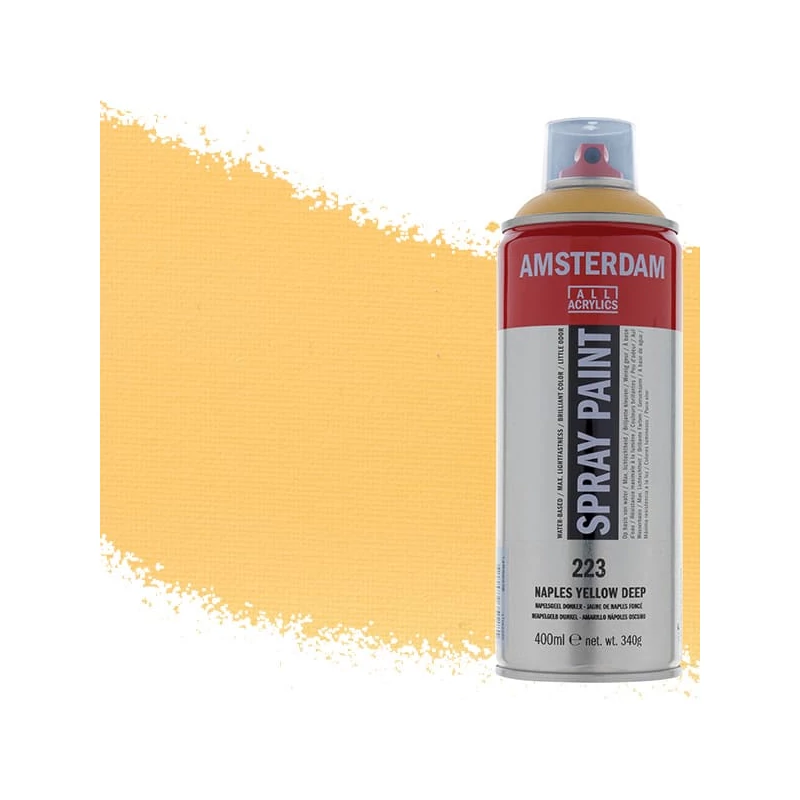 Akrylová farba v spreji na vodnej báze Talens Amsterdam, 400 ml - 223, naples yellow deep