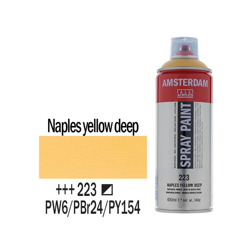 Akrylová farba v spreji na vodnej báze Talens Amsterdam, 400 ml - 223, naples yellow deep