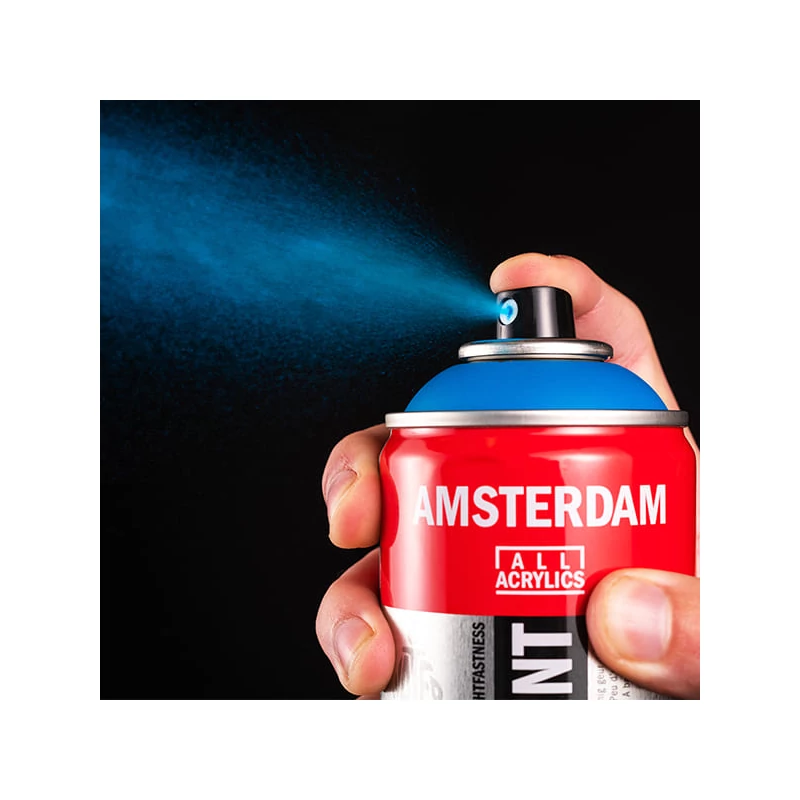 Akrylová farba v spreji na vodnej báze Talens Amsterdam, 400 ml - 745, black transparent