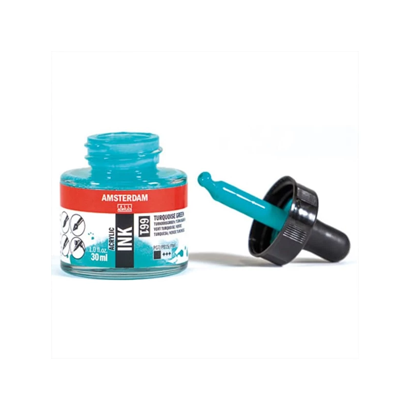 Akrylový atrament Talens Amsterdam, 30 ml - 105, titanium white
