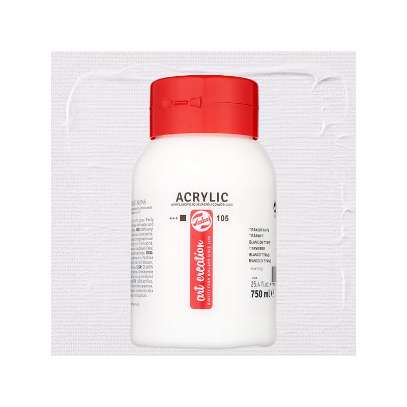 Akrylová farba Talens Art Creation, 750 ml - 105, titanium white