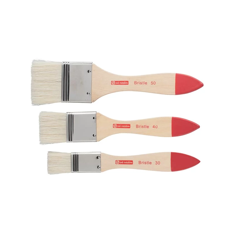 Sada štetcov Talens Art Creation Bristle - na základný náter/lak, štetinové, 3 ks (30-40-50 mm)