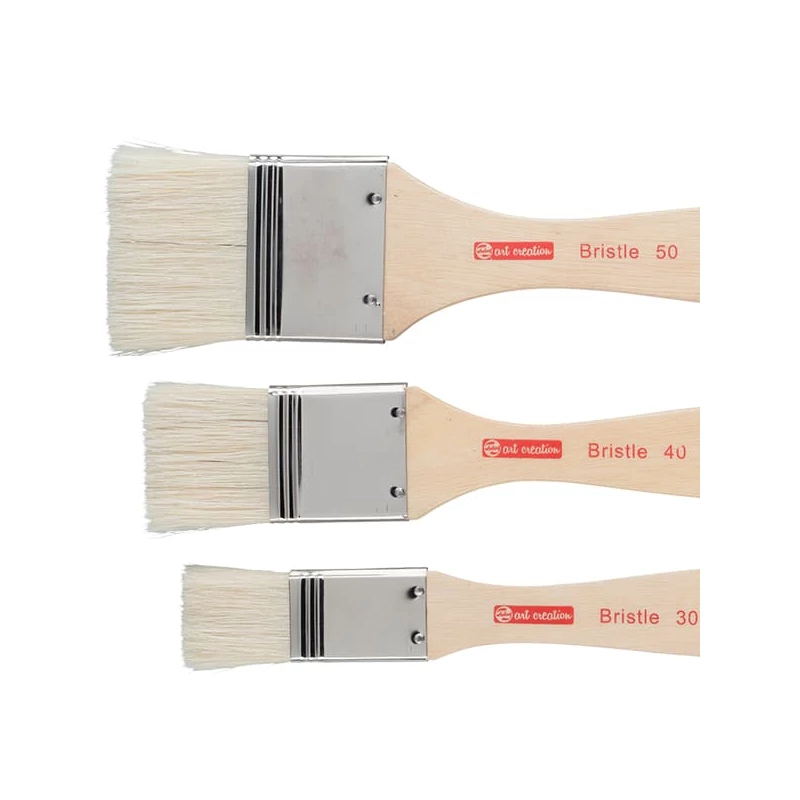 Sada štetcov Talens Art Creation Bristle - na základný náter/lak, štetinové, 3 ks (30-40-50 mm)