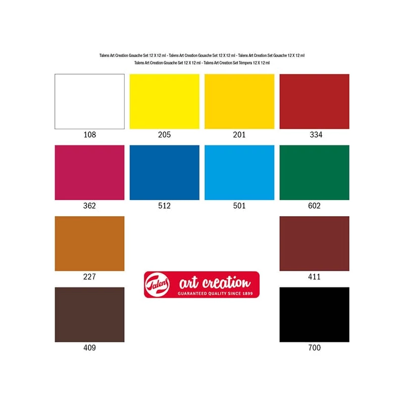 Sada gvašových farieb Talents Art Creation - 12x12 ml