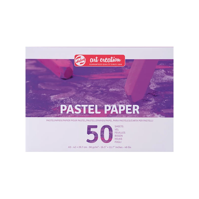 Pastelový papierový blok Talens Art Creation, 90 g, 50 listov - A3, farebný