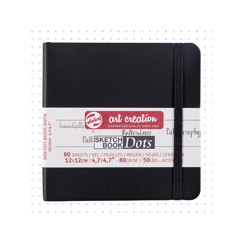 Bodkovaný zápisník Talens Art Creation Sketch Book Dots, 80 g - 12x12 cm