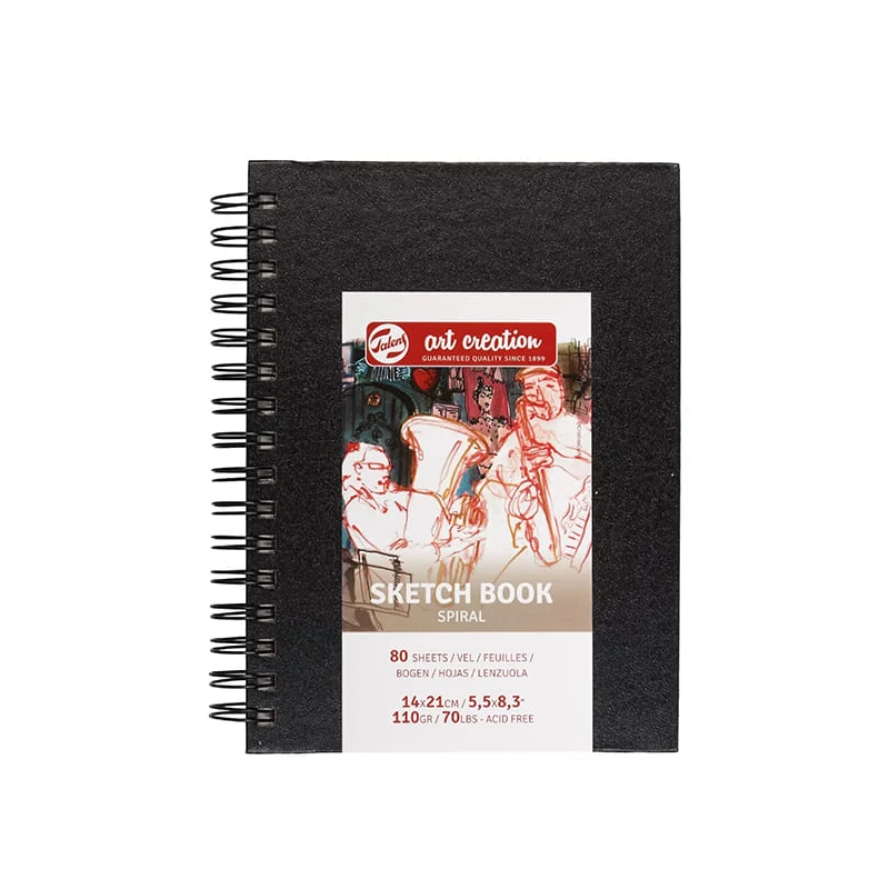 Náčrtník a skicár Talens Art Creation Sketch Book, 110 g, špirálový - 14x21 cm