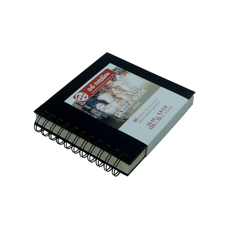 Bodkovaný náčrtník a skicár Talens Art Creation Sketch Book, 110 g, špirálový - 15x15 cm