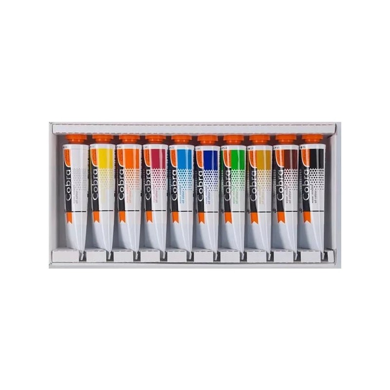 Sada olejových farieb na vodnej báze Talens Cobra Study, 10x40 ml