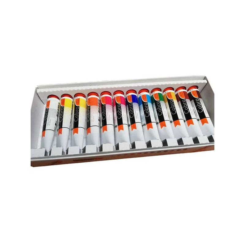 Sada olejových farieb na vodnej báze Talens Cobra Study, 12x20 ml