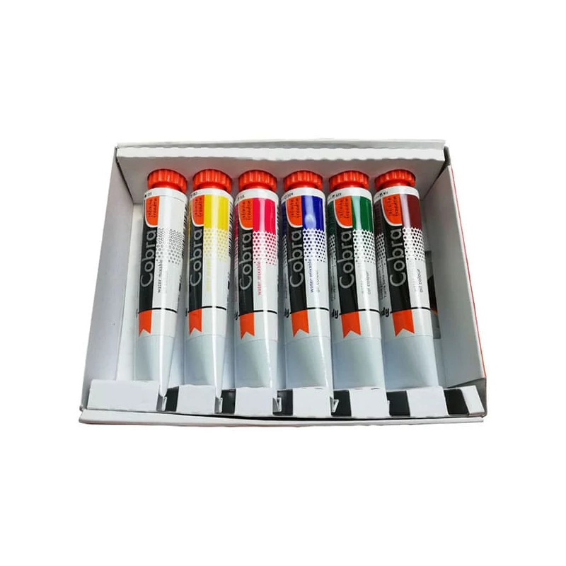 Sada olejových farieb na vodnej báze Talens Cobra Study, 6x20 ml