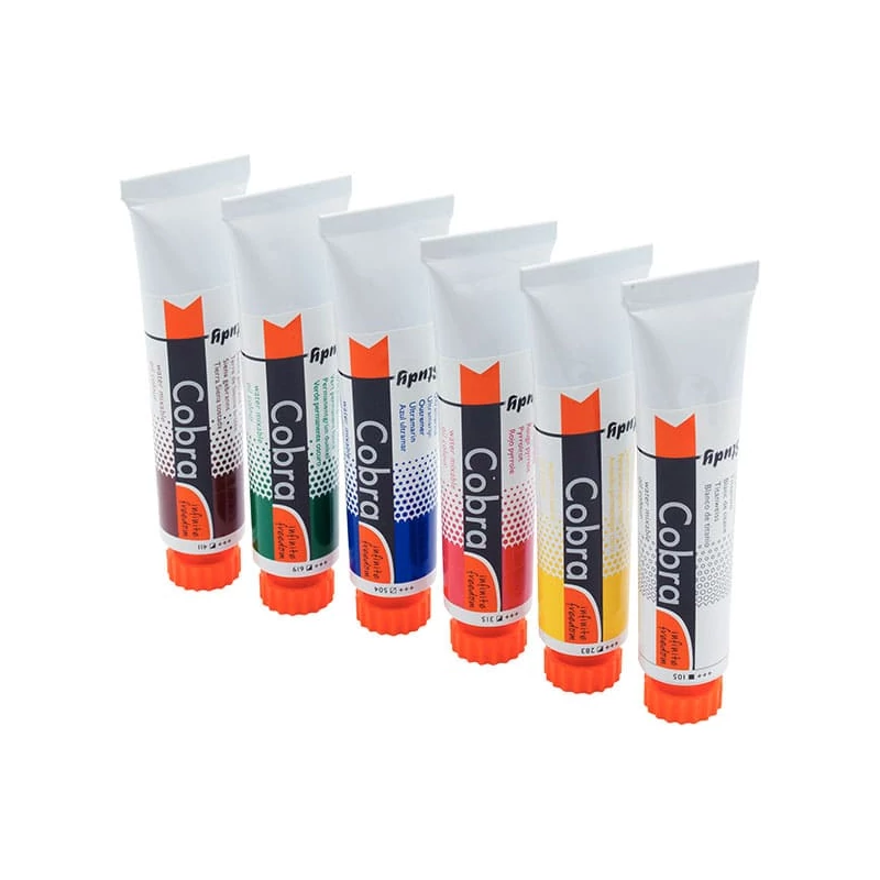 Sada olejových farieb na vodnej báze Talens Cobra Study, 6x20 ml