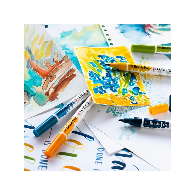 Akvarelový popisovač Talens Ecoline Brush Pen - 700, black