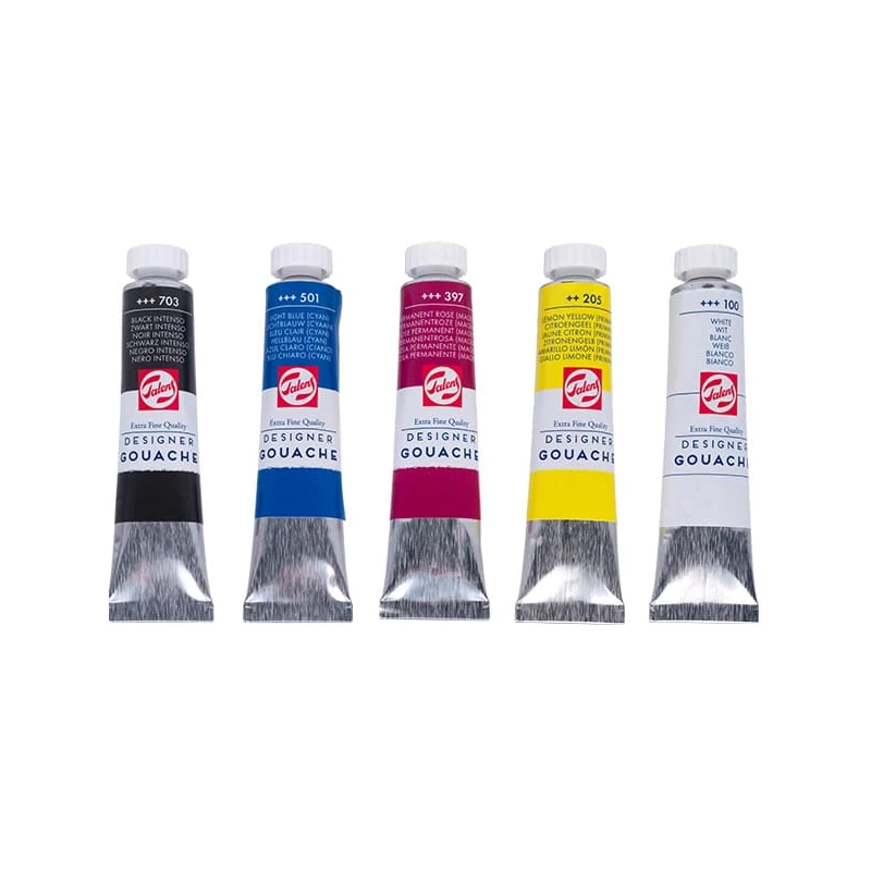 Sada gvašových farieb Talens Extra Fine - 5x20 ml, mixing set