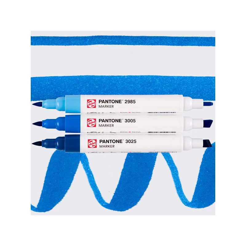 Sada obojstranných štetcových popisovačov Talens Pantone - 3 ks, Blue