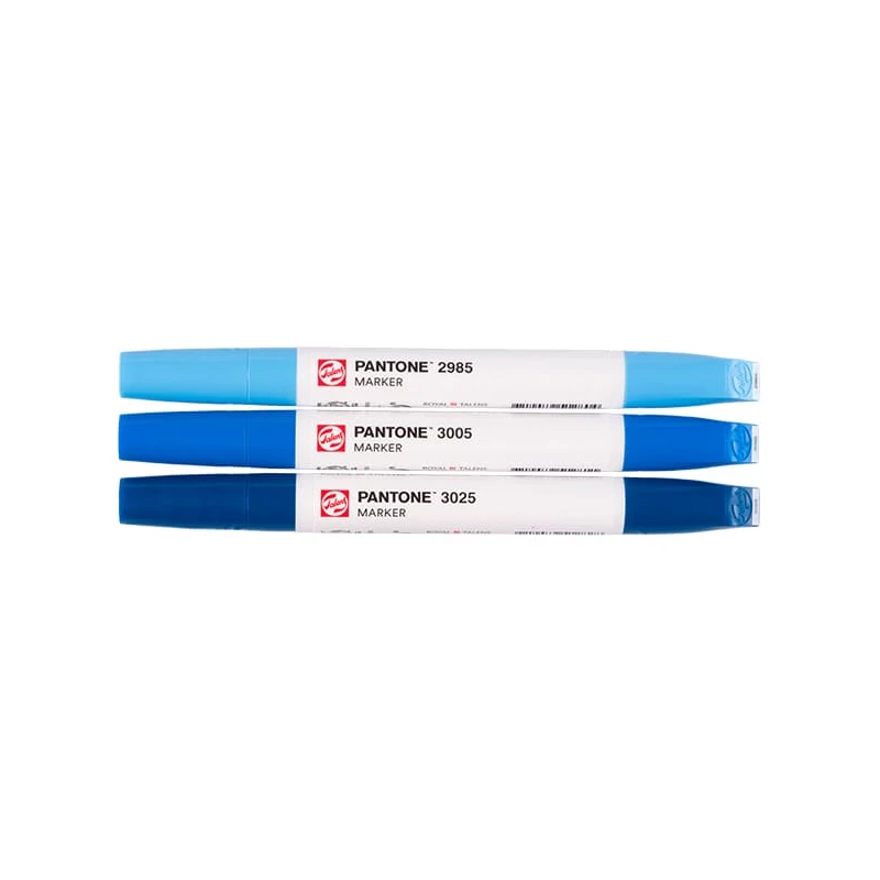 Sada obojstranných štetcových popisovačov Talens Pantone - 3 ks, Blue