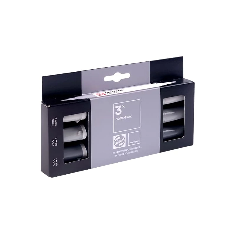 Sada obojstranných štetcových popisovačov Talens Pantone - 3 ks, Cool gray