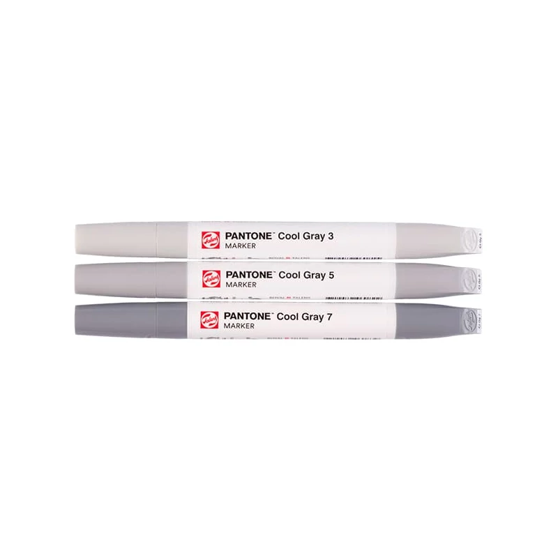 Sada obojstranných štetcových popisovačov Talens Pantone - 3 ks, Cool gray