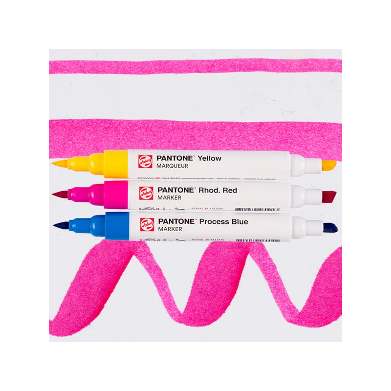 Sada obojstranných štetcových popisovačov Talens Pantone - 3 ks, Primary