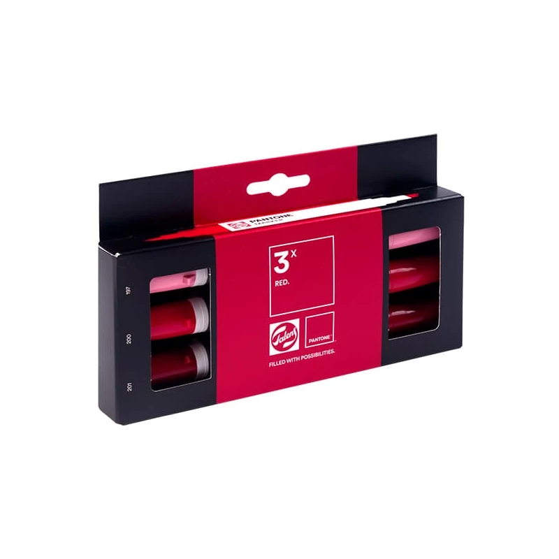 Sada obojstranných štetcových popisovačov Talens Pantone - 3 ks, Red
