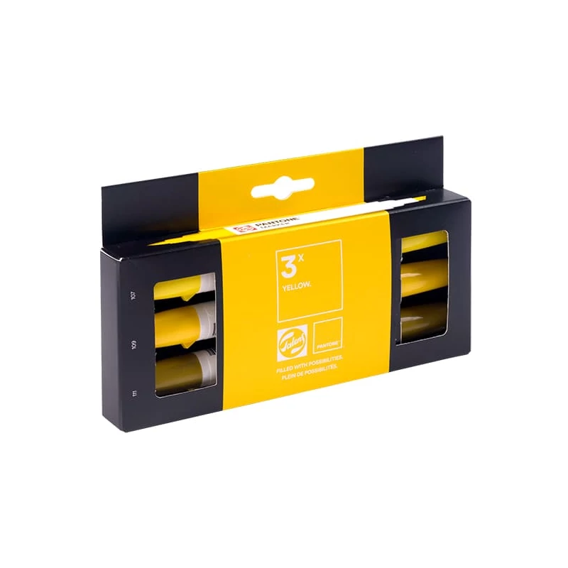 Sada obojstranných štetcových popisovačov Talens Pantone - 3 ks, Yellow