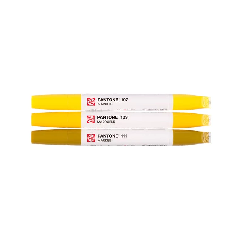 Sada obojstranných štetcových popisovačov Talens Pantone - 3 ks, Yellow