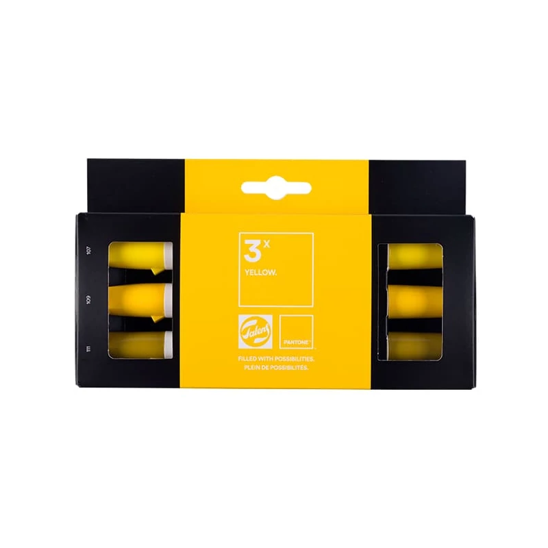 Sada obojstranných štetcových popisovačov Talens Pantone - 3 ks, Yellow