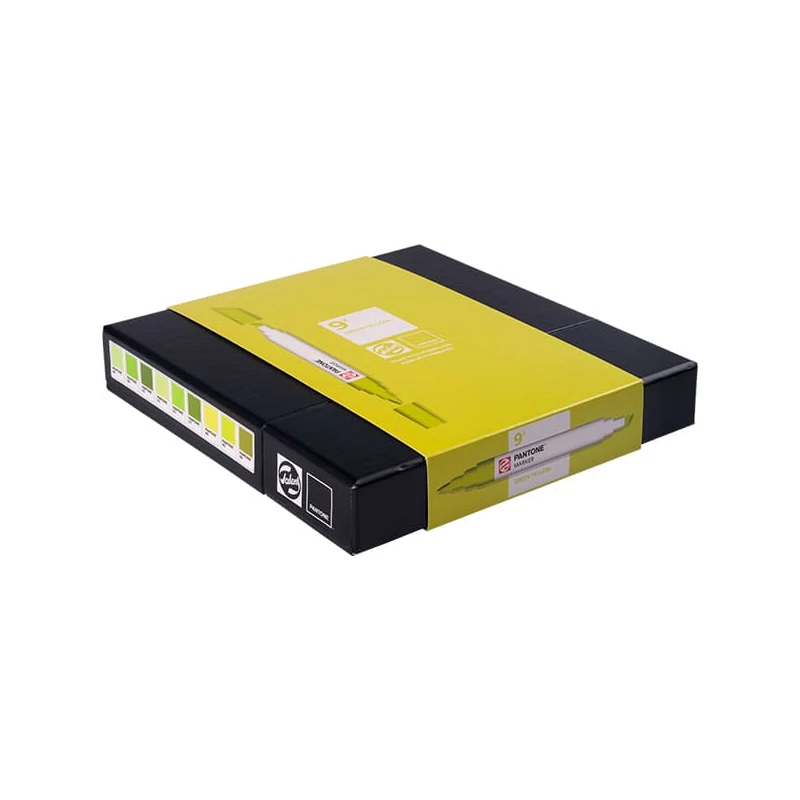 Sada obojstranných štetcových popisovačov Talens Pantone - 9 ks, Green yellow