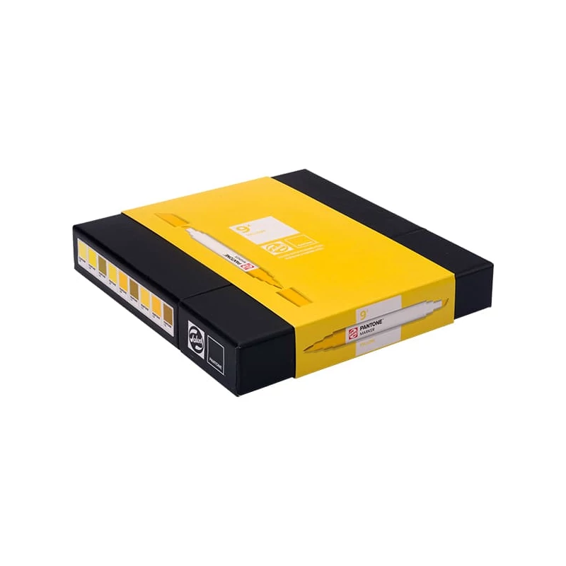 Sada obojstranných štetcových popisovačov Talens Pantone - 9 ks, Yellow