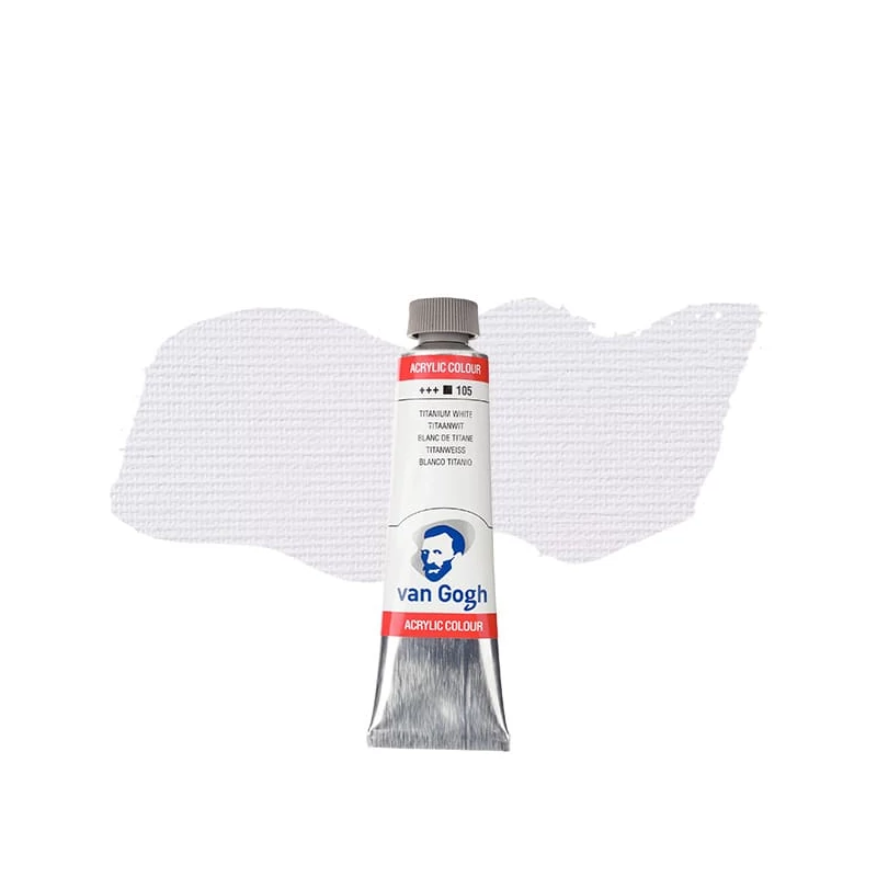 Akrylová farba Talens Van Gogh, 40 ml - 105, titanium white