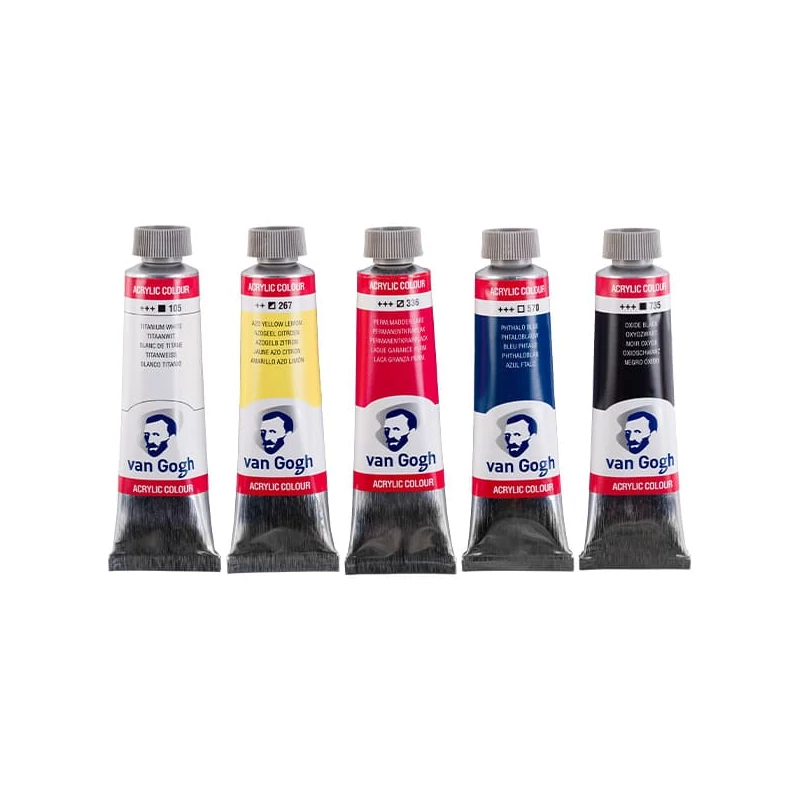 Sada akrylových farieb Talens Van Gogh - 5x40 ml, Primary Mixing Set