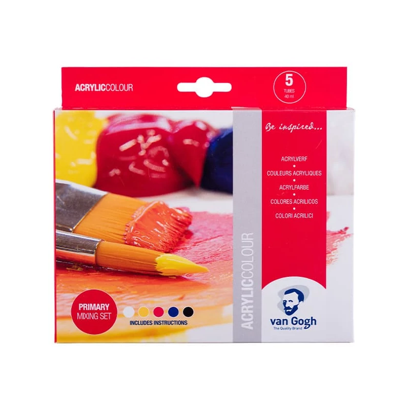 Sada akrylových farieb Talens Van Gogh - 5x40 ml, Primary Mixing Set