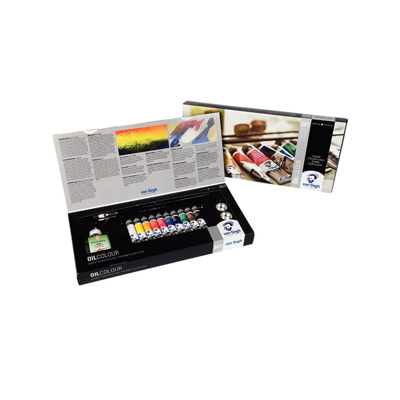 Sada olejových farieb Talens Van Gogh - 10x20 ml + doplnky