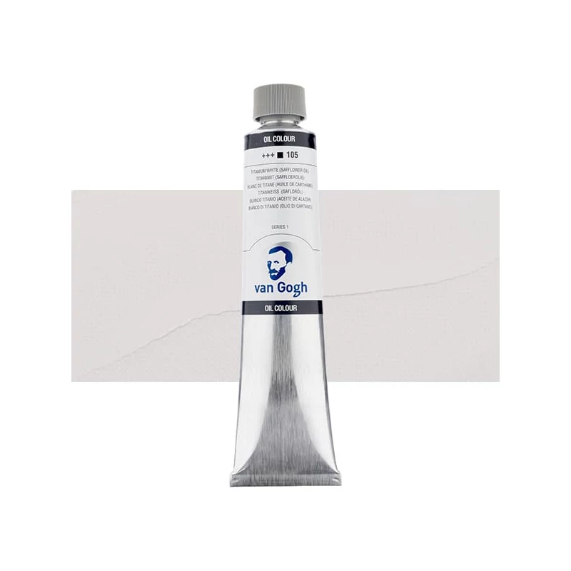 Olejová farba Talens Van Gogh, 200 ml - 105, titanium white
