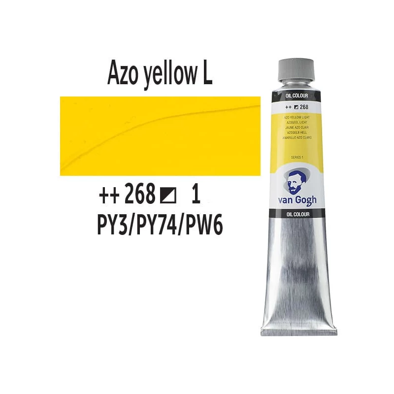 Olejová farba Talens Van Gogh, 200 ml - 268, azo yellow light