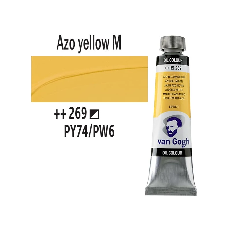 Olejová farba Talens Van Gogh, 40 ml - 269, azo yellow medium