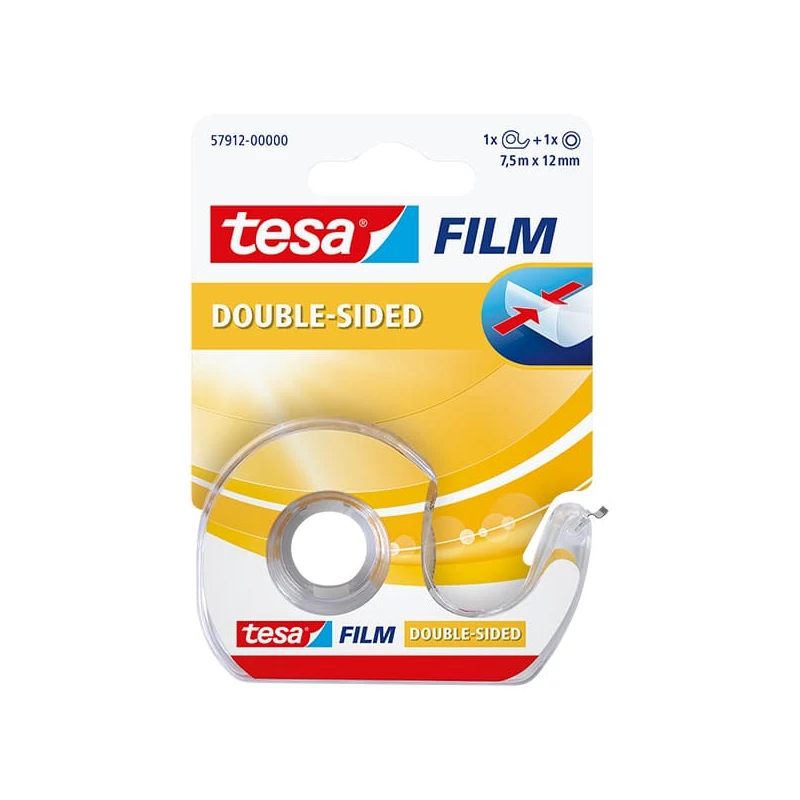 Obojstranná lepiaca páska s jednorazovým dávkovačom Tesa 57912 Tesafilm, 12 mm x 7,5 m