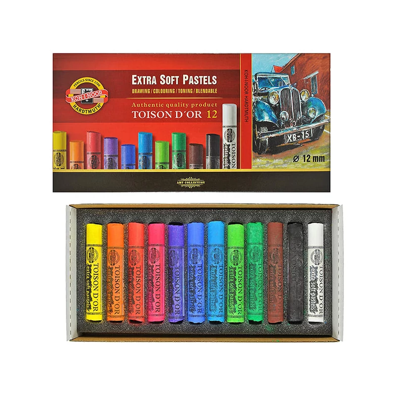 Extra jemný suchý pastel v sade Toison d'Or 8550 - 12 ks