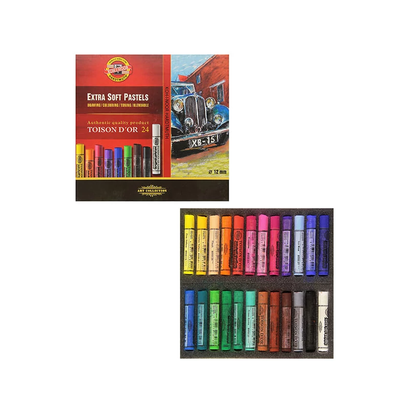 Extra jemný suchý pastel v sade Toison d'Or 8550  - 24 ks