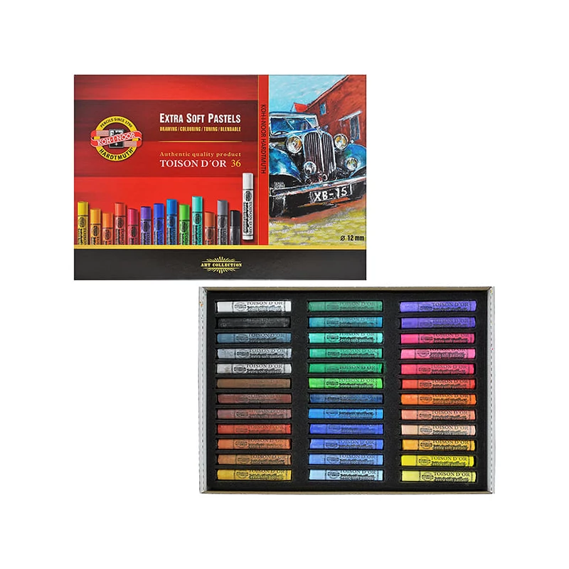 Extra jemný suchý pastel v sade Toison d'Or 8550  - 36 ks