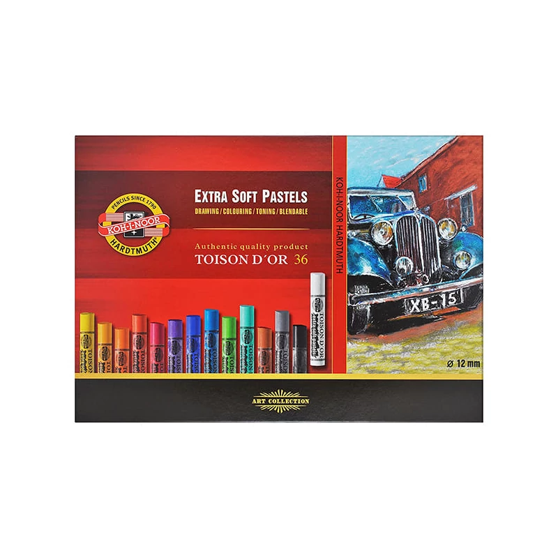 Extra jemný suchý pastel v sade Toison d'Or 8550  - 36 ks