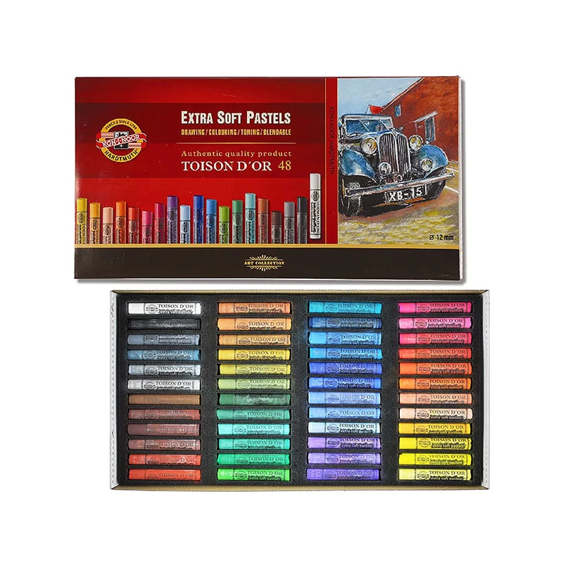 Extra jemný suchý pastel v sade Toison d'Or 8550 a - 48 ks